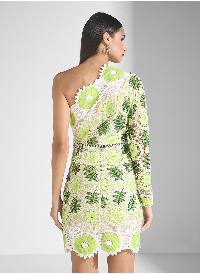 Just Me - One Shld Long Slv Mini Dress - Image 1
