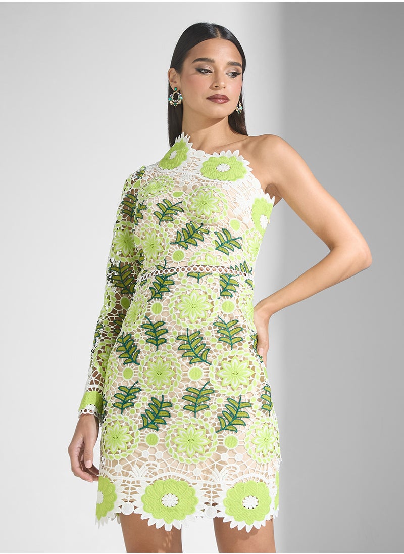 Just Me - One Shld Long Slv Mini Dress - Image 1