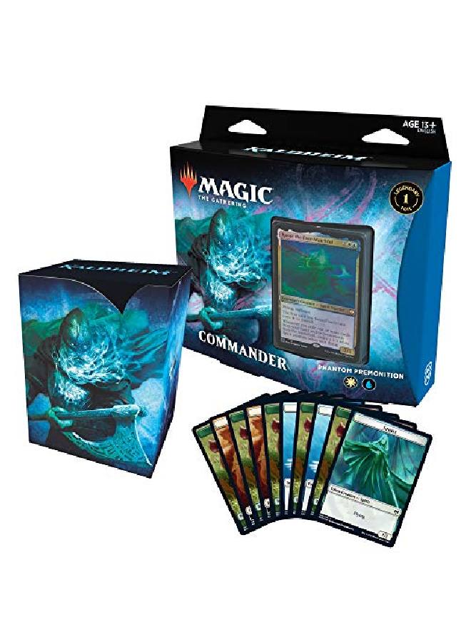 Magic the Gathering Kaldheim Commander Deck Phantom Premonition ; 100 Card Readytoplay Deck ; Bluewhite - Image 1