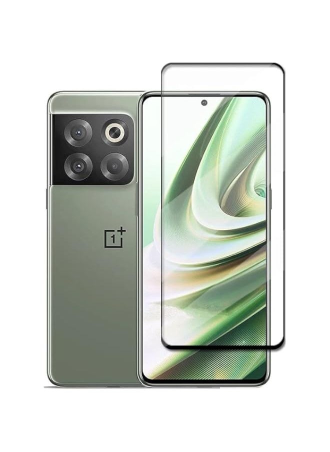 HuHa - Screen Protector for Oneplus 10T 5G Tempered Glass Screen Protector Full Glue Edge to Edge 9H Hardness Anti Fingerprint 3D Curved Scratch Resistance for One plus 10T 5G Black - Image 1
