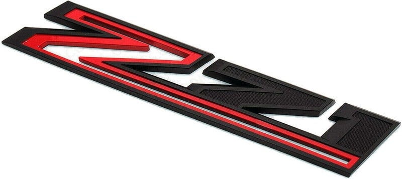 Aimoll 2Pcs 11.5 Inch Z71 Emblems 3D Badge Decals for Silverado 2019-2021 (Black Red) - Image 3