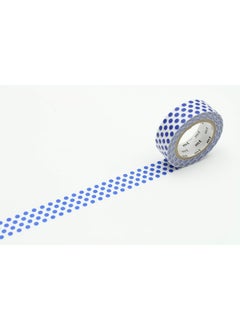 MT mt Washi Masking Tape Polka Dots, 15 mm x 10 mtrs Shade - Night Blue, (Pack of 1)  - Image 1