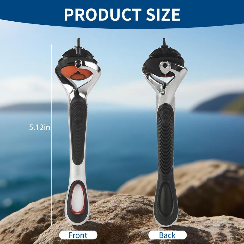 OENUASG Replace Handle Compatible with Gillette Fusion5 Razors for Men, Comfort Glide Razor Handle Non-slip Ergonomic Handles, Only the handle(1 Pack Black) - Image 4