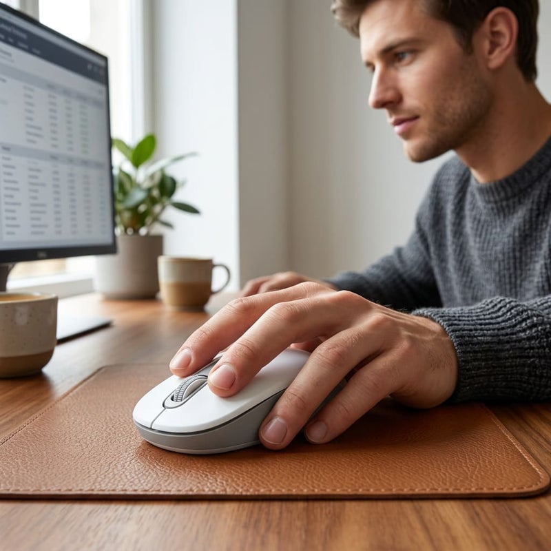 Fantech GO W192 Silent Wireless Mouse in Elegant White with Symmetrical Grip for Ambidextrous Use, High Precision 1600 DPI Sensor for Smooth Tracking and Calm Work Environment - Image 2