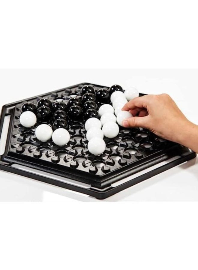 Wrestle Chess Wrestling Chess, Hexagonal Board, Ages 3+, Includes Black and White Beads - Image 1