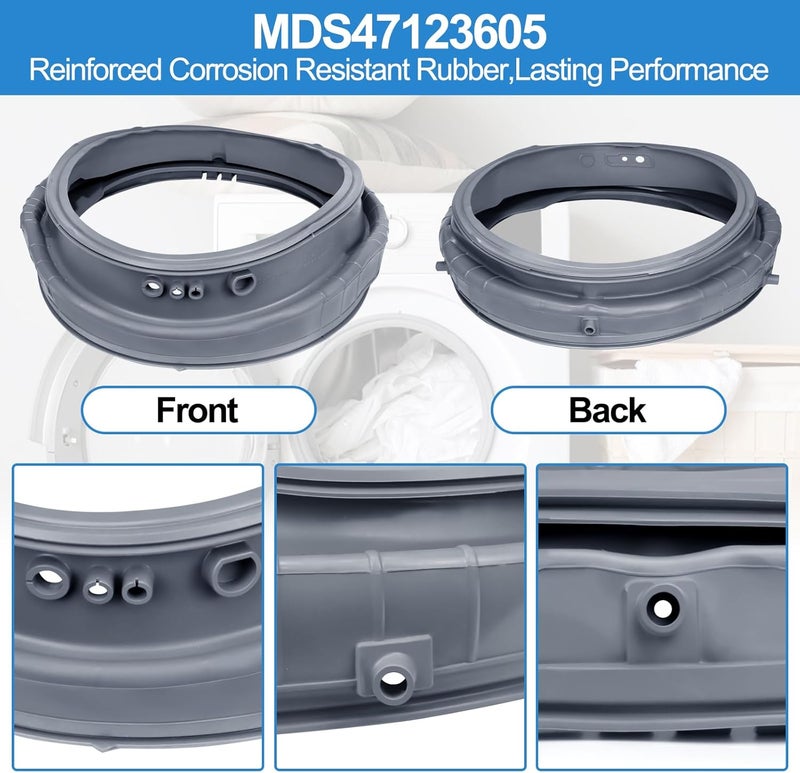 Alvar Upgraded MDS47123605 Washer Door Boot Gasket for LG and Kenmore Front Load Washers - Image 4