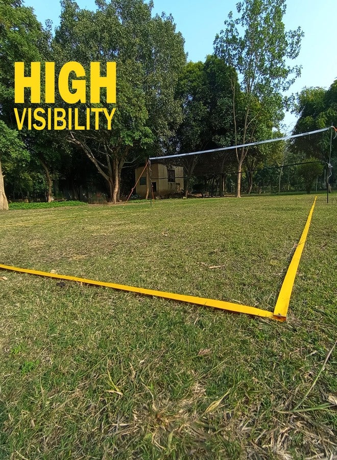 FunBadmenton Singles & Doubles Badminton Court Boundary Line Combo - Creates 44x20 ft & 44x17 ft Court on Grass & Soil | Easy Setup | Saves Money - Image 4