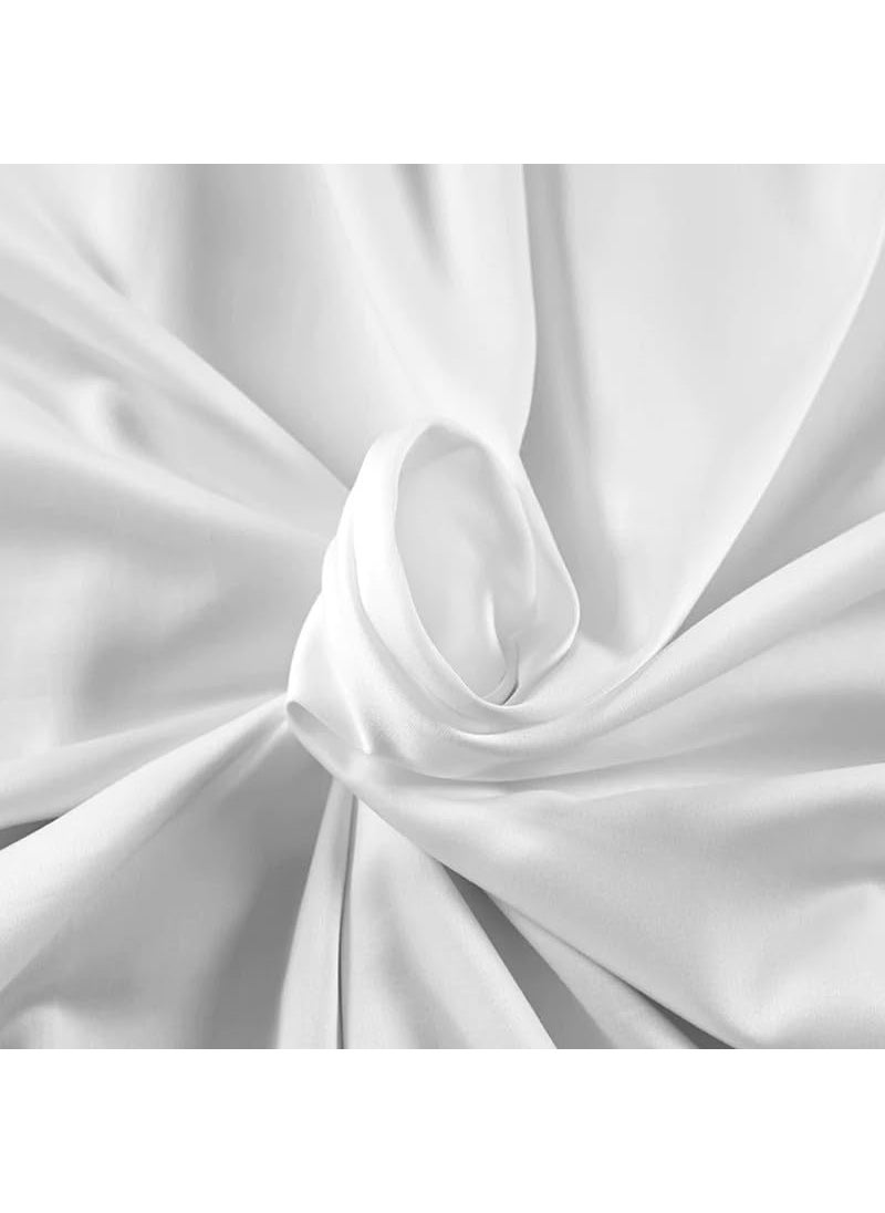 Bright Décor Bedsheets for King Bed Ultra Soft Microfiber Hotel Luxury Flat Bed Sheets Include Pillow Cases 1800 Series White King  - Image 5