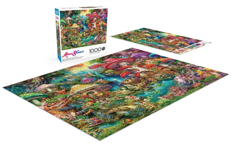Buffalo Games - Aimee Stewart - Merry Mushroom Village Picnic - 1000 Piece Jigsaw Puzzle for Adults -Challenging Puzzle Perfect for Game Nights - Finished Size is 26.75 x 19.75 - Image 4
