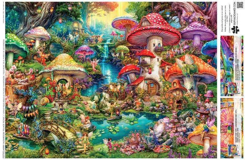 Buffalo Games - Aimee Stewart - Merry Mushroom Village Picnic - 1000 Piece Jigsaw Puzzle for Adults -Challenging Puzzle Perfect for Game Nights - Finished Size is 26.75 x 19.75 - Image 5