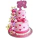SKYCOOOOL 36 PCS Hot Pink Girl Cake Topper Balls Cake Decorations with Pink and Gold Balls Shiny Stars for Wedding Anniversary Girl Birthday Stars - Image 3