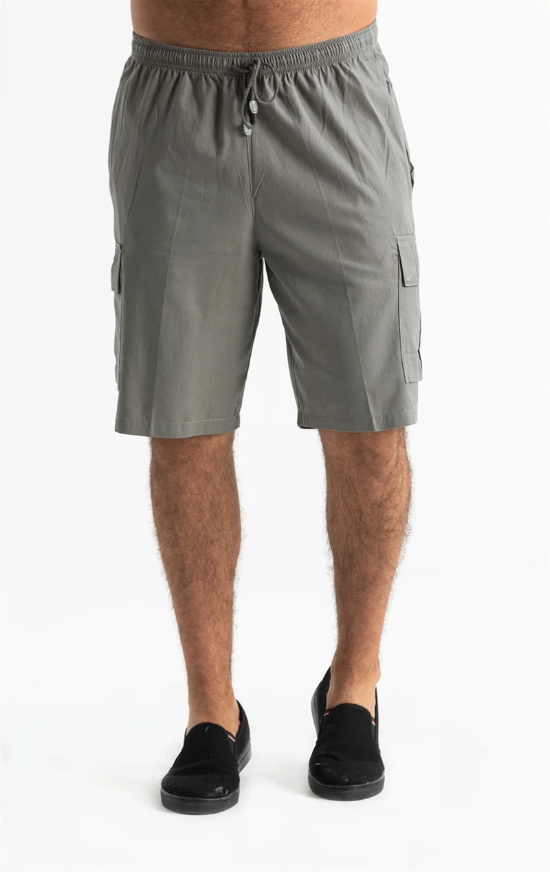 Eliş Şile Bezi Gabardine Elastic Men's Shorts Khaki Hk