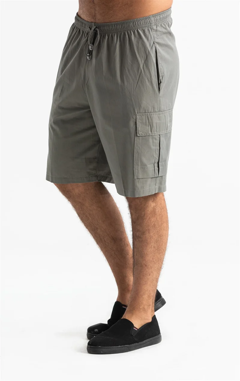 Eliş Şile Bezi Gabardine Elastic Men's Shorts Khaki Hk