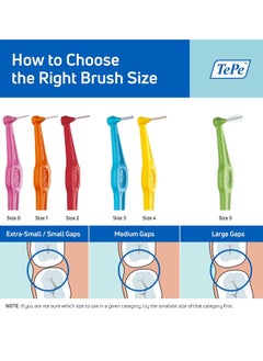 Tepe TEPE Interdental Brush Angle, Angled Dental Brush for Teeth Cleaning, Pack of 25, 0.7 mm, Medium Gaps, Yellow, Size 4  - Image 1