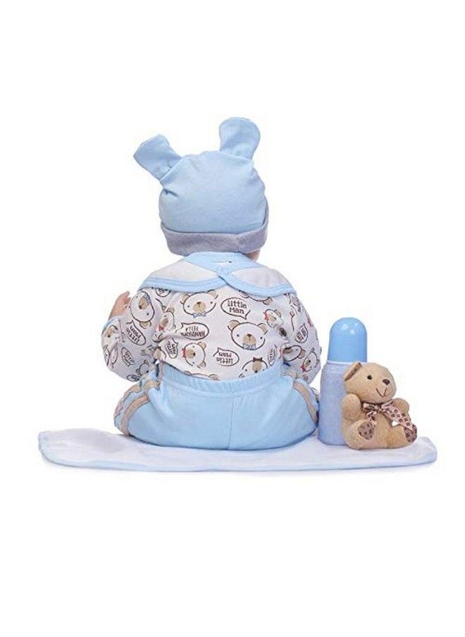 Pedolltree - Reborn Baby Dolls Clothes Boy 18 Inch Light Blue Outfits Sets For 1719 Inch Reborn Doll Newborn - Image 1