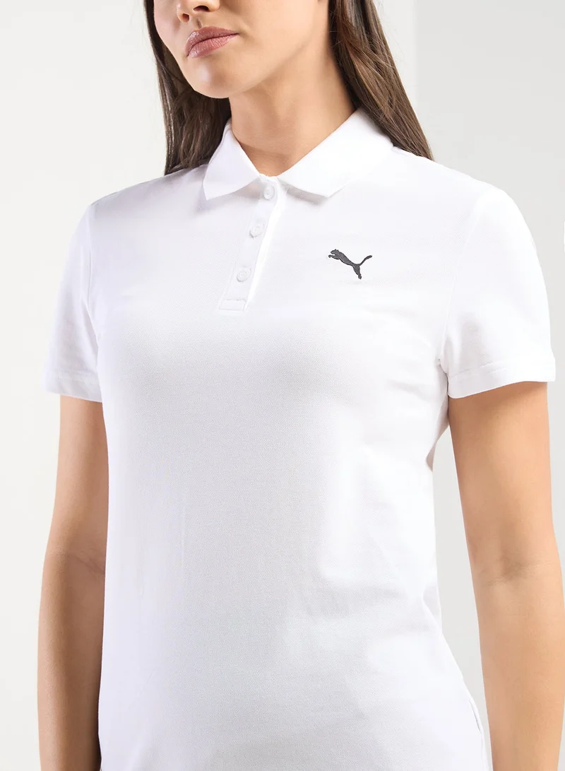 PUMA puma white Essential Logo Polo for Women | Best Price UAE