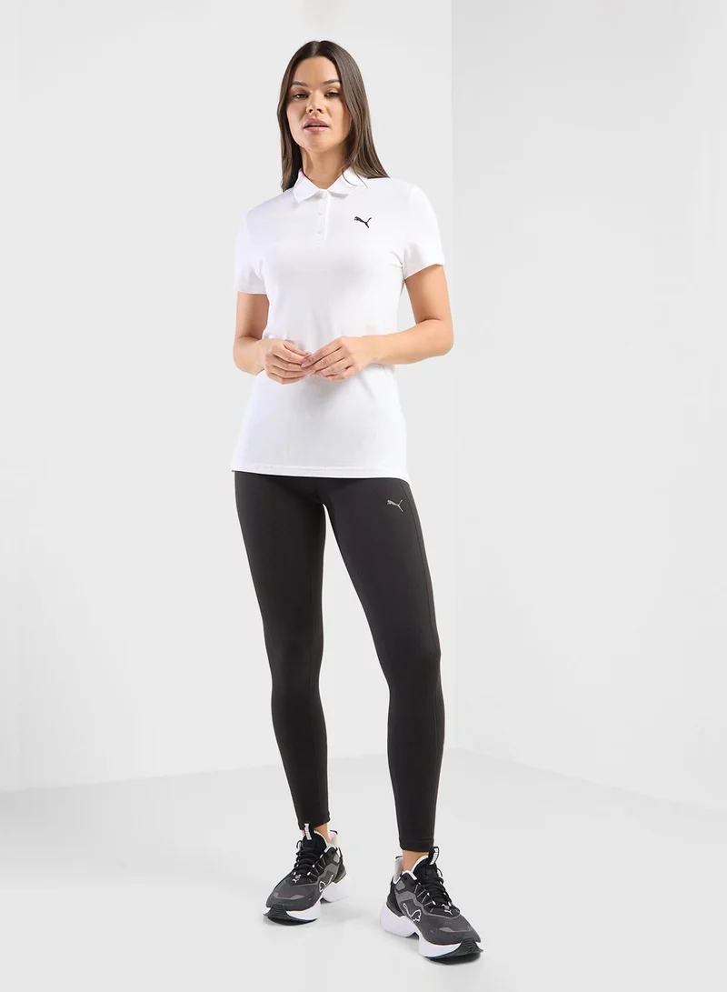 PUMA puma white Essential Logo Polo for Women | Best Price UAE