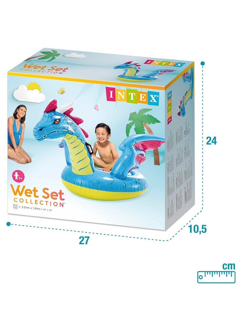INTEX Inflatable Ride On Dragon Float For Kids, 201 x 191 cm  - Image 4