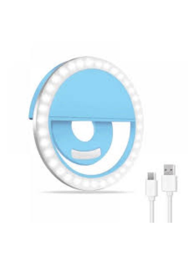 Ring Light Selfie Mobile Phone Rechargeable LED Camera Light for Video Shooting, Laptop Light for Video Conferencing (All Color Light and Flash) - Image 1