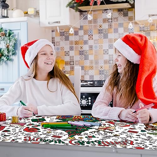 OHOME Xmas Giant Coloring Poster/Tablecloth-Christmas Crafts for Kids-30 x 72 Inches Jumbo Paper Coloring Banner Kids Gifts Activities Toys Party Classroom Christmas Decorations[Kids Games] - Image 5