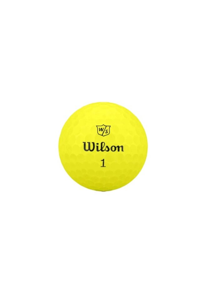 Wilson Duo Soft Yellow 12 Golf Balls  Color: Yellow  - Image 4
