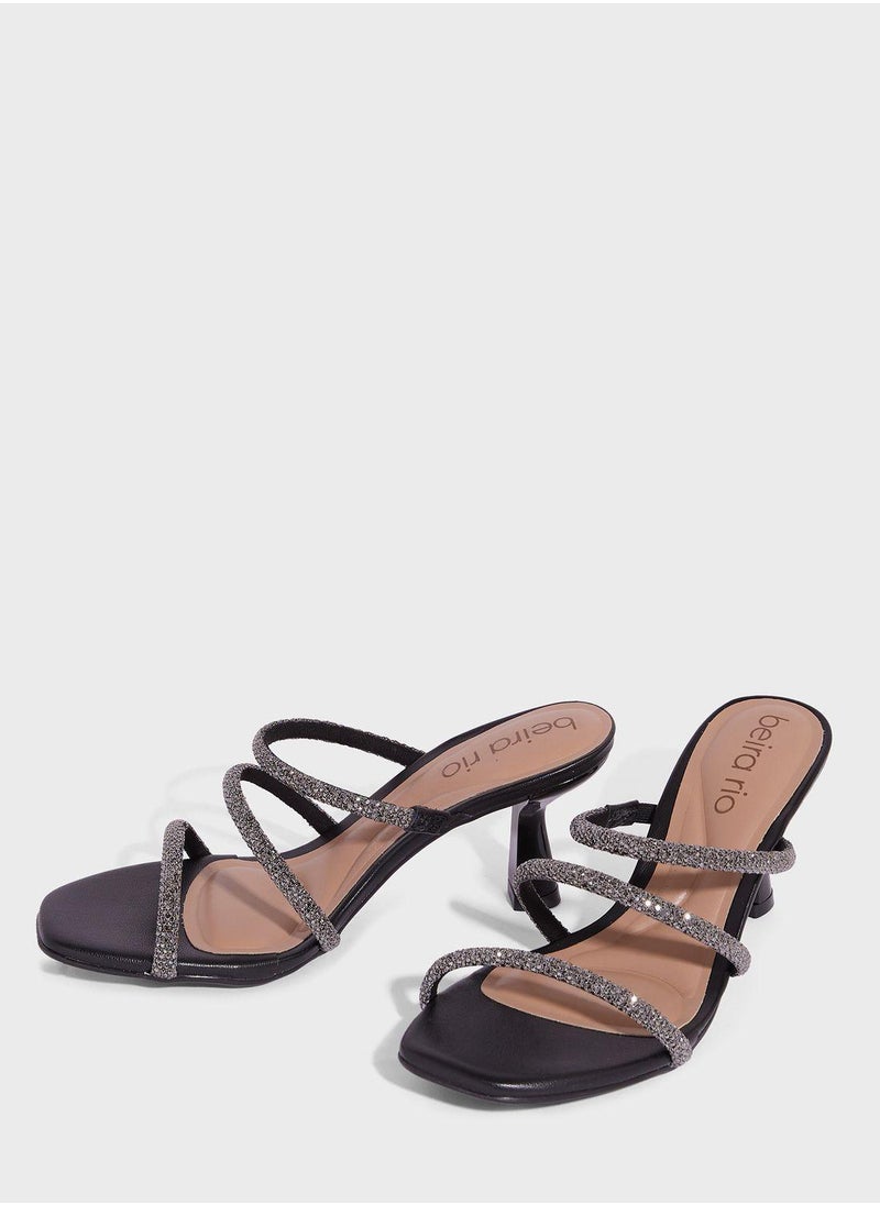 Beira Rio Anastasia Multi Strap Mid Heel Sandals  - Image 4