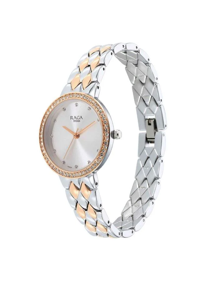 TITAN Women Analog Display Watch With Two Toned Metal Strap - 95282KM01