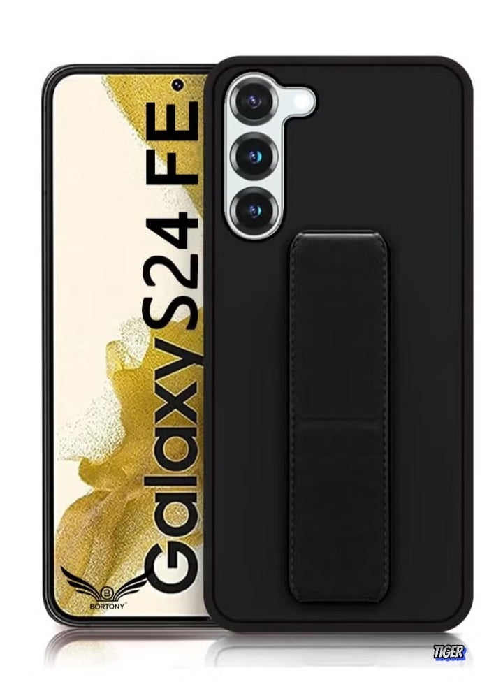 BGM Samsung Galaxy S24 FE Case Cover â Magnetic Car Holder, Silicone Grip, Horizontal & Vertical Kickstand, Wrist Strap, Full Protection Case for Samsung Galaxy S24 FE