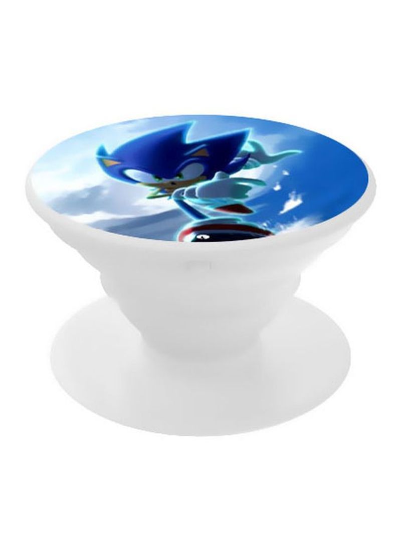 RKN Printed Pop Socket Phone Grip White/Blue - Image 1