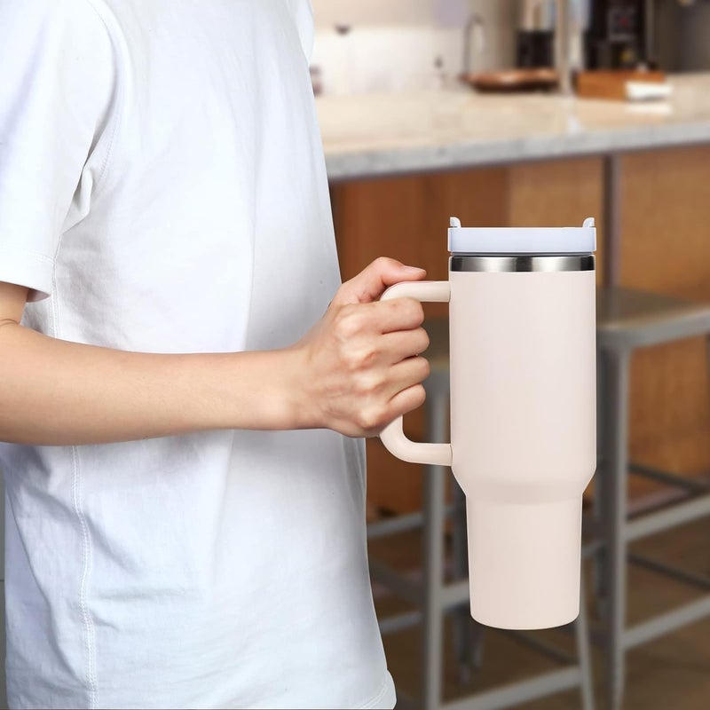Botash Tumbler with lid and Straw 1200ml Cup Holder Car Gym Yoga Travel Stainless Steel Vacuum Insulated Flask Mug Quencher for WaterIced Tea Coffee or Protein Shake1pcsMulticolour - Image 2