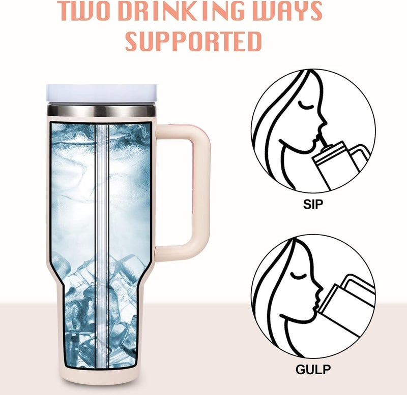 Botash Tumbler with lid and Straw 1200ml Cup Holder Car Gym Yoga Travel Stainless Steel Vacuum Insulated Flask Mug Quencher for WaterIced Tea Coffee or Protein Shake1pcsMulticolour - Image 5