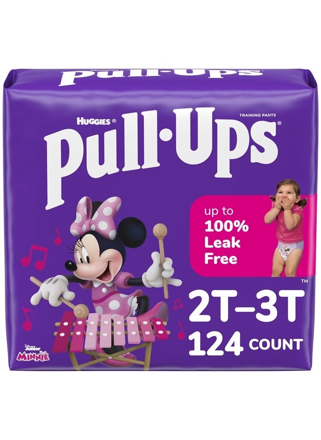 Pull-Ups Girls' Potty Training Pants, Size 2T-3T Training Underwear (16-34 lbs), 124 Count (4 packs of 31)  - Image 1