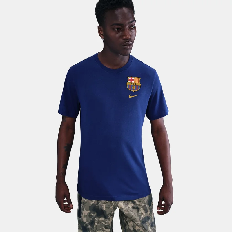 Nike Blue Men's FC Barcelona Crest T-Shirt for Men | Best Price UAE