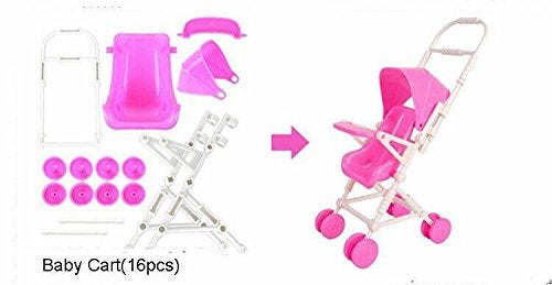 iDream Doll Accessories Set (100 Pcs) Includes Shoes, Bags, Mirror, Plastic Hangers, Comb, Bracelet & More Ideal Gift for Doll Enthusiasts and Collectors,Kid, Teen, Youth,multicolor - Image 3