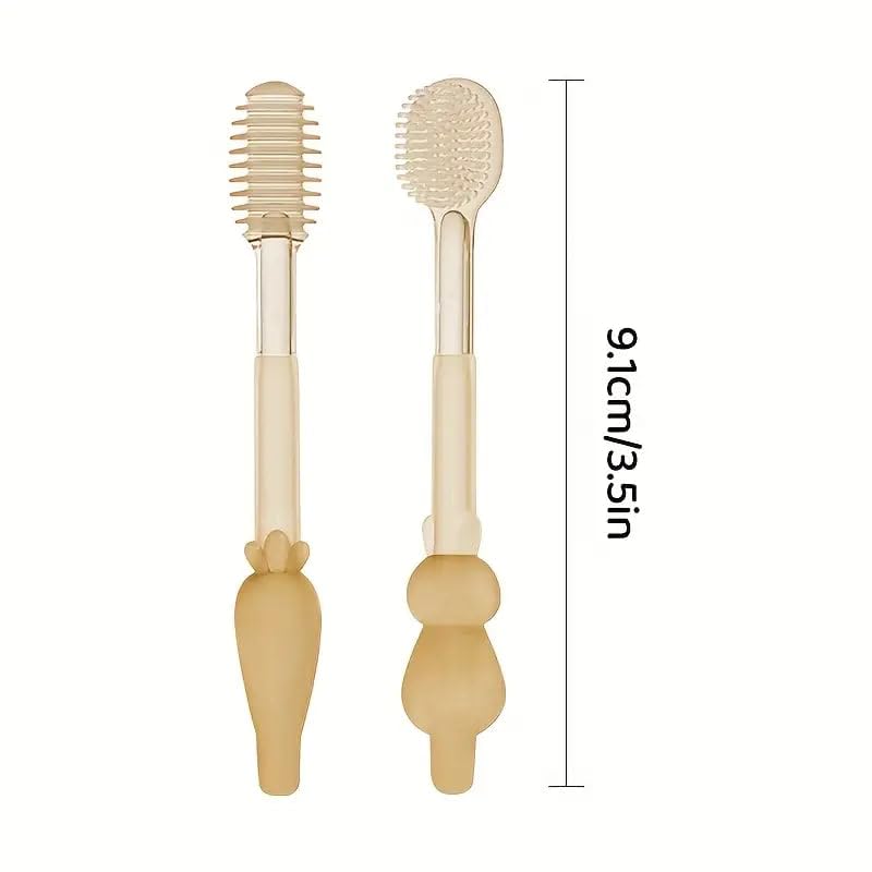 PiyuBind Toothbrush Set, Food Grade Silicone Portable Soft Bristles Brush, Christmas Halloween Thanksgiving Day Easter New Year Gift (1 Set) - Image 2