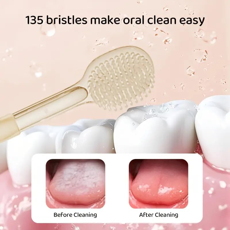 PiyuBind Toothbrush Set, Food Grade Silicone Portable Soft Bristles Brush, Christmas Halloween Thanksgiving Day Easter New Year Gift (1 Set) - Image 4
