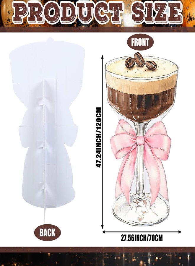 Colingmill 4ft Espresso Martini Birthday Decorations Pink A Tini Bit Older Party Backdrop Birthday Party Background Decor for Women Bar Wedding Bachelorette Bridal Shower Supplies - Image 5