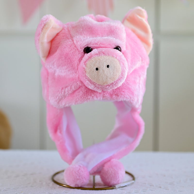 Cartoon Animal Plush Ear Protection Hat Children'S Student Performance Po Props Couple Headgear Cute Activity Gift - Image 1