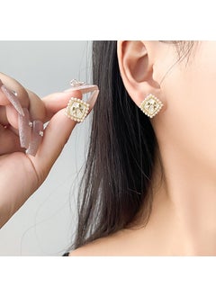 Needle Vintage Earrings Elegant Versatile Fashionable Small Butterfly Knot Women Artistic Retro Style Electroplated