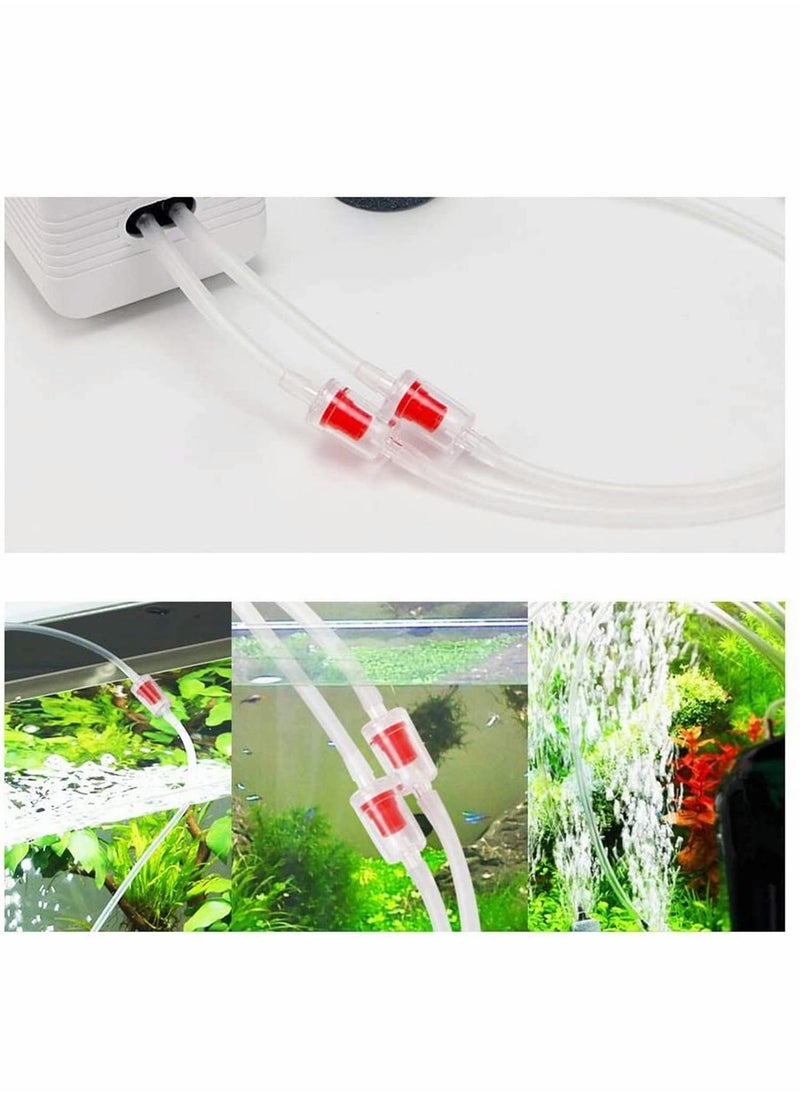 Excefore Aquarium Air Pump Check Valves,  16Pcs Plastic One Way Non-Return Check Valves Aquarium Air Pump Accessories for Fish Tank Air Line Tube Tubing Hose Pipe Fitting Black Red Air Pump Accessories  - Image 2