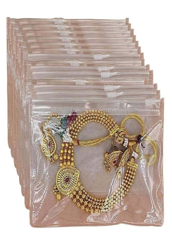 SENTONI Multipurpose Storage Pouch for Jewellery, Makeup, Travel Accessories - Jewellery Storage Pouch Zip Lock Organizer for Cosmetics and Stationery Organiser Pouch (15 PCS) - Image 1