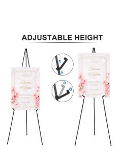 Y&D 2 Pack Easel Stand for Wedding Sign 69 Inch Adjustable Easels Display Painting Large Floor Metal Tripod with Portable Bag Fit Lobby Exhibition  - Image 3