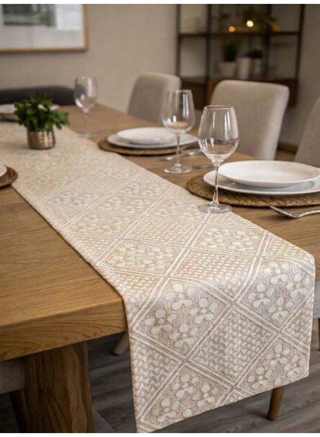 Intex Curtains House Amina Linen Table runner – Heavy Duty Premium Flax Fabric, Stain Resistant & Washable Table Cloth for Dining, Kitchen, Parties, and Coordinated Home Decor - Image 1