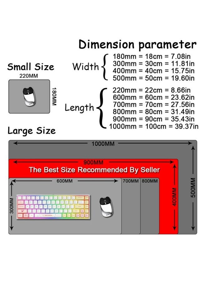 BURAQ - Large Abstract Mouse Pad Gamer Office Computer Desk Mat, Size: 300 x 800 x 2mm(Abstract Fluid 23) - Image 1