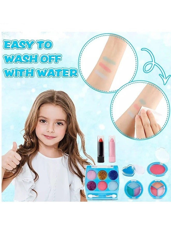 Girl Makeup Box Toy Set, With Storage Box, A Variety Of Practical Tool Combinations, Blue - Image 3