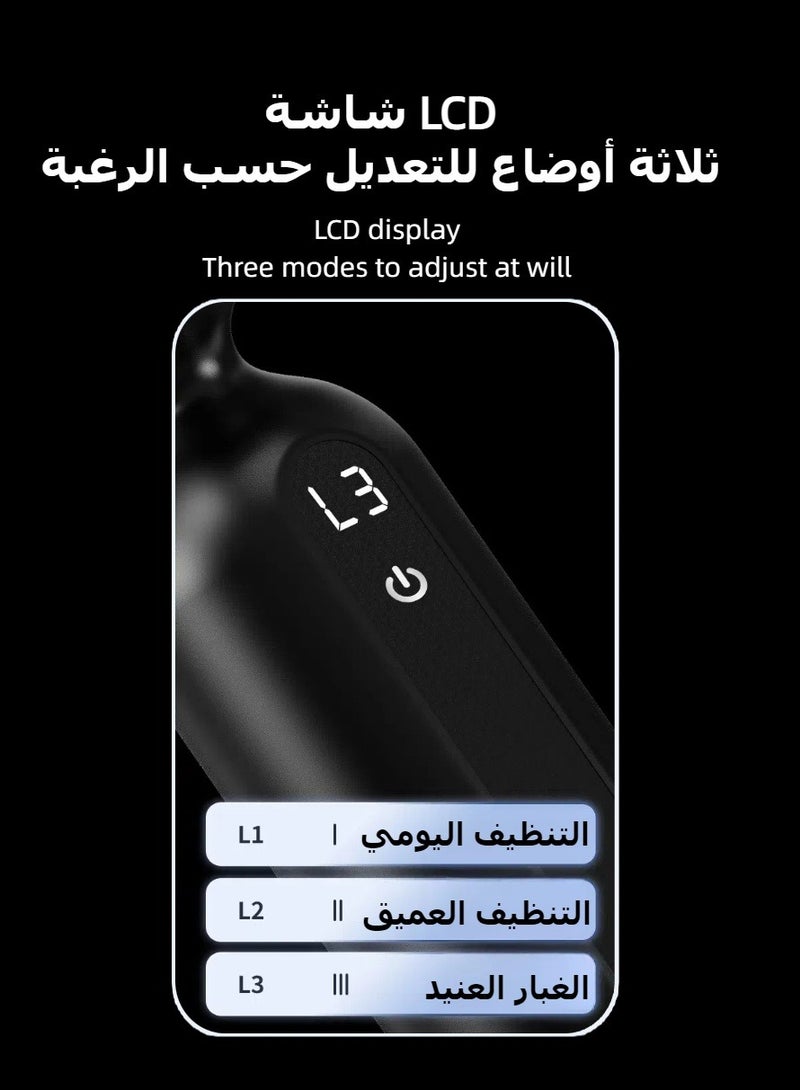 مكنسة كهربائية محمولة لاسلكية مع 4 قطع ملحقات لتنظيف سهل، مكنسة كهربائية صغيرة للسيارة بقوة 12 فولت، شفط قوي، هوفر للمنزل والسيارة - Image 5