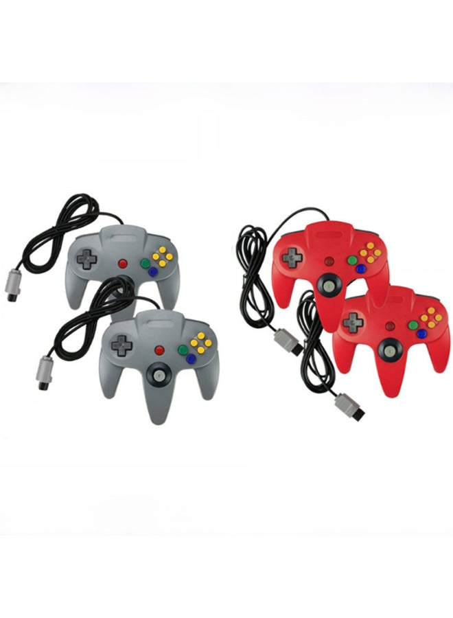 N64 Game Console Wired Game Console N64 Host Game Console N64 Direct Supply-Product Color:Red (bare Metal)