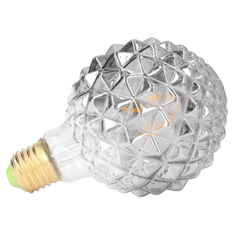 G95 Vintage Light Bulb 4W 2700K Smoke Gray Pineapple Shape - Energy Saving Double Spiral Retro Light Bulb for Home Living Room Dining Room Party Decor Lighting - Image 2