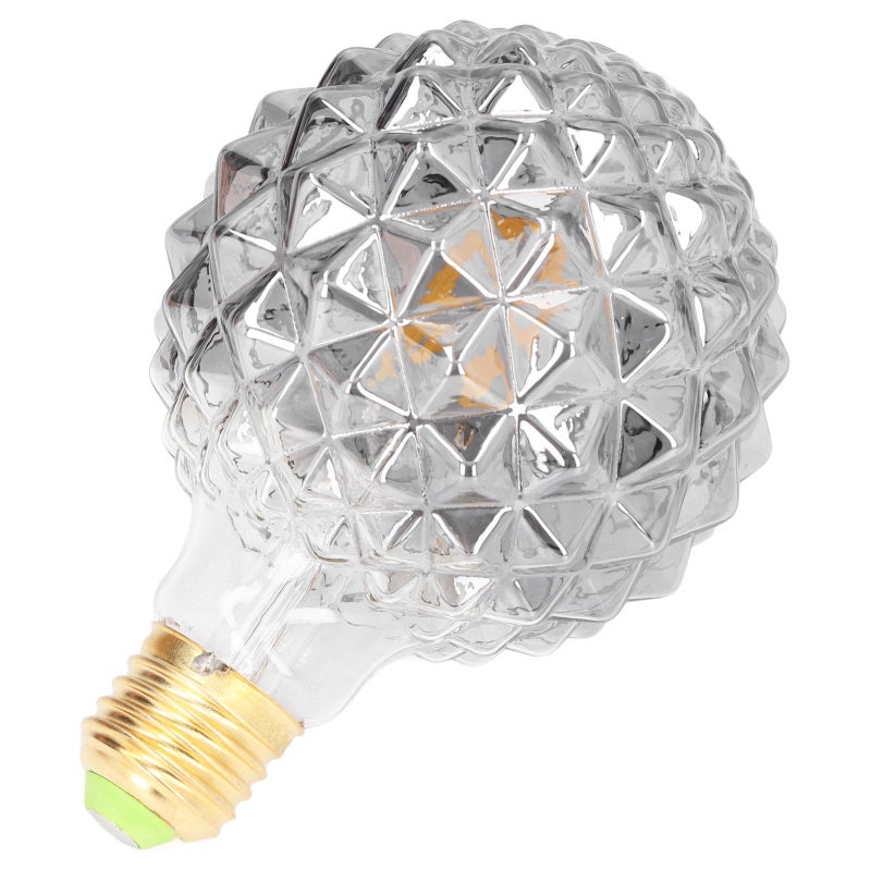 G95 Vintage Light Bulb 4W 2700K Smoke Gray Pineapple Shape - Energy Saving Double Spiral Retro Light Bulb for Home Living Room Dining Room Party Decor Lighting - Image 5