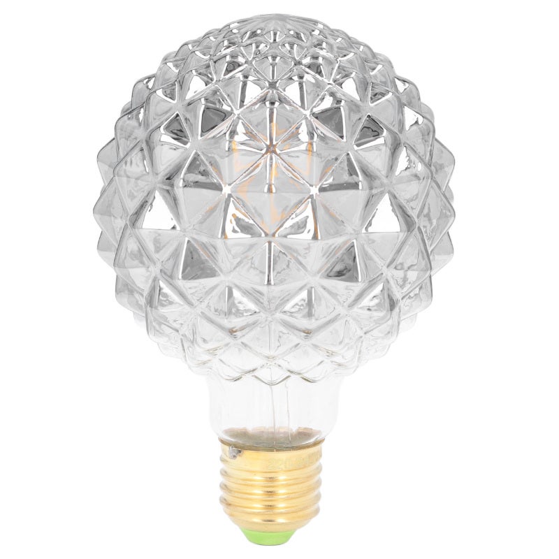 G95 Vintage Light Bulb 4W 2700K Smoke Gray Pineapple Shape - Energy Saving Double Spiral Retro Light Bulb for Home Living Room Dining Room Party Decor Lighting - Image 1
